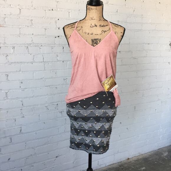 Furst of a Kind skirt ONE-SIZE Silver studded NWT - Picture 2 of 8